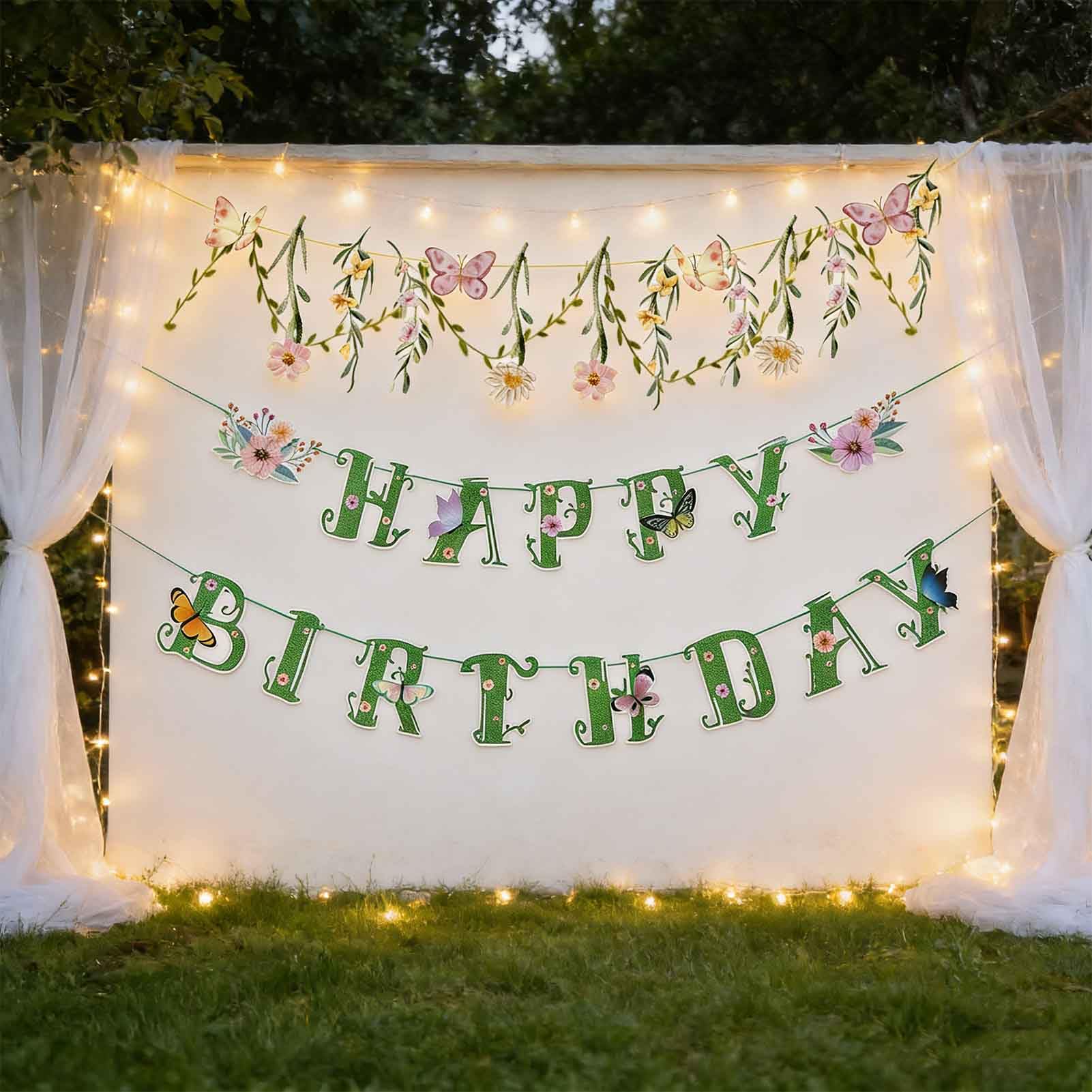 Amazon.co.jp: Happy Birthday パーティー バナー ガーランド セット